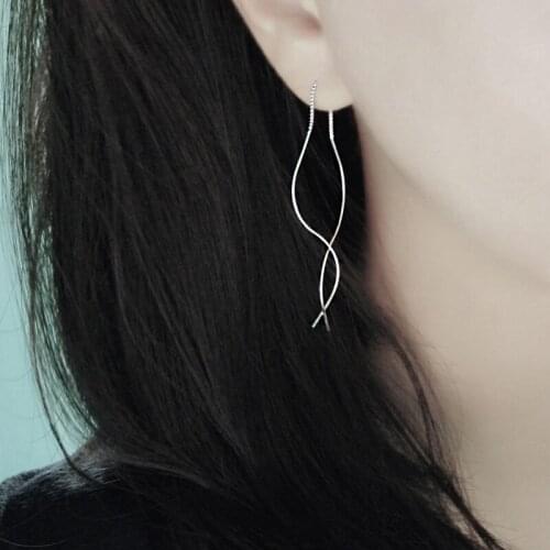 Trendy Irregular Geometric Lines Stud Earrings For Women Korean Earrings Vintage Brincos Gifts Jewelry High Quality