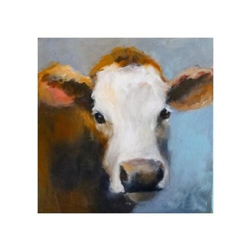 ANIMAL Cow ORIGINAL art - TOP art oil painting-24 inch art painting #TOP animal Decor ART OIL PAINTING ON CANVAS free shipping