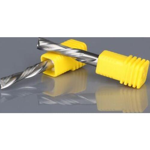 1Pcs 3.175mm 4mm UP & DOWN Cut Two Flutes Spiral Carbide Mill Tool Cutters for CNC Router, Compression Wood End Mill Cutter Bits