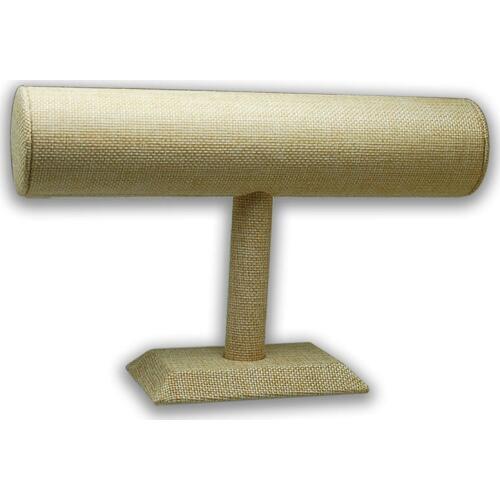 High quality 1Pcs Hemp Coated T-Bar bracelet jewelry display stand holder packgaing bracelet chain watch 15.5*24*5.2cm