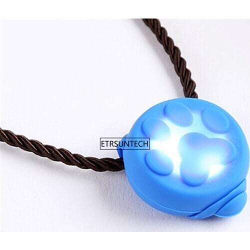 100pcs Silicone Mini Rubber LED Dog Tag Lights Night Safety Pet Dog Cat Collar Pendant Dog Tag
