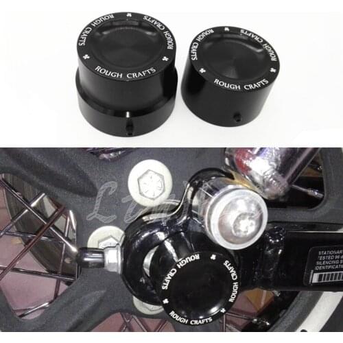 2 x Motorcycle Rear Axle Nut Covers Bolt Kit For Harley XL1200 XL883 Dyna Touring V-Rod