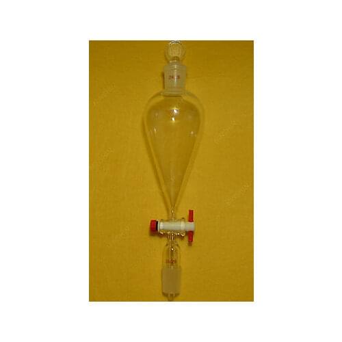 200ml,24/29,Glass Pyriform Separatory Funnel,Pear Shape,PTFE Stopcock,Labware