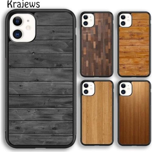 Krajews Bamboo Wood Pattern Phone Case Cover For iPhone 5s SE 6s 7 8 plus X XR XS 11 12 pro max Samsung Galaxy S8 S9 S10 Plus