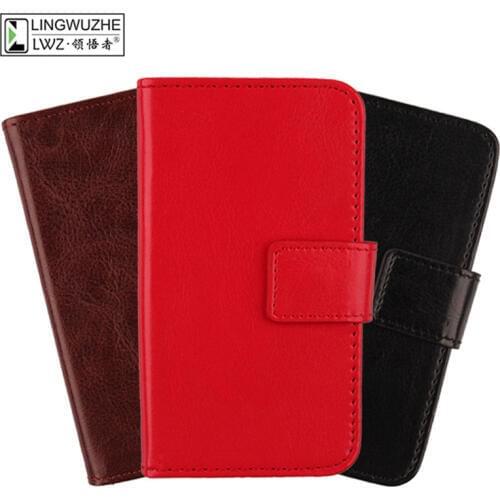 Logicom Le Spark Case 6.08 inch Solid Color Leather Flip With Card Packet Bags Phone Case For Logicom Le Spark Holster Funda