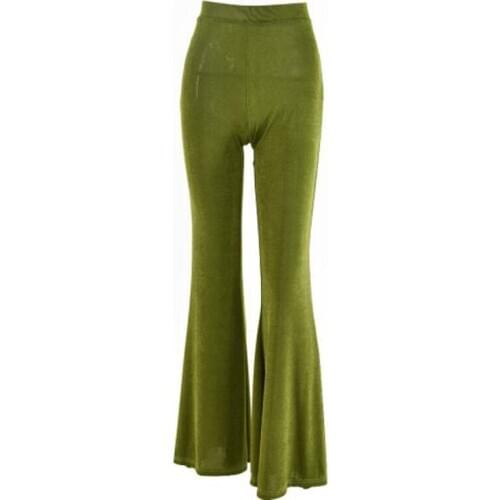 Cultiseed Women Vintage High Waist Solid Color Mesh Flare Pants Clothes Female New Fashion Spring Sexy Slim Hip Long Trousers