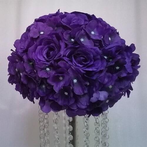 Hydrangea Flowers Artificial Bouquet Silk Blooming Fake Peony Bridal Hand Flower Roses Wedding Centerpieces Decor