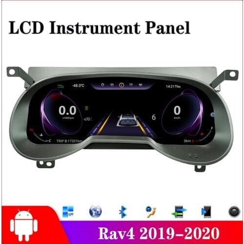 For Toyota RAV4 2019 2020 Car Accessories Android LCD Instrument Panel Cluster GPS Navigation Dashboard Refit Upgrade