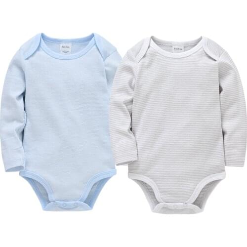 2021 Newborn Baby Bodysuit Striped Long Sleeve Cotton Jumpsuit 3m 6m 9m 12m Pajamas Onesie Body Overalls Outfits