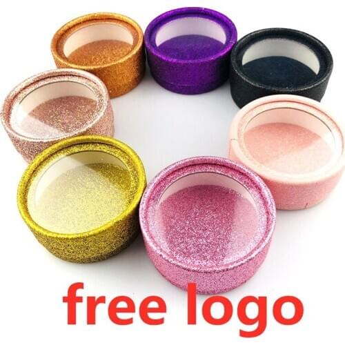 Round eyelash box New Design Eyelash Packaging Box Wholesale Empty Lash Boxes With Tray 25mm Mink Lashes Package