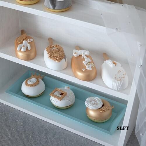 Simulation food doughnut model baby birthday party supplies crown heart angel baby crown fake popsicle donuts ice cream props