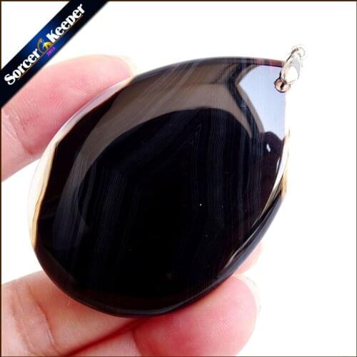 Fashion Women Man Necklace Pendant Big Natural Botswana Agates Stone Pendant Slide Healing Crystals for Jewelry Making TS721