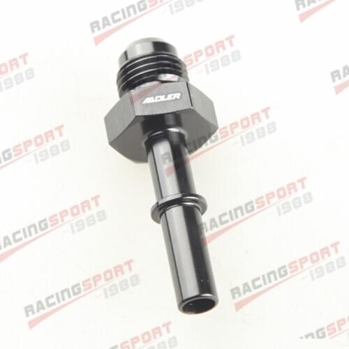 Quick Connect AN6 6AN AN-6 AN6 To 5/16" Male Fuel Line Rail Adapter Black/SILVER/Blue