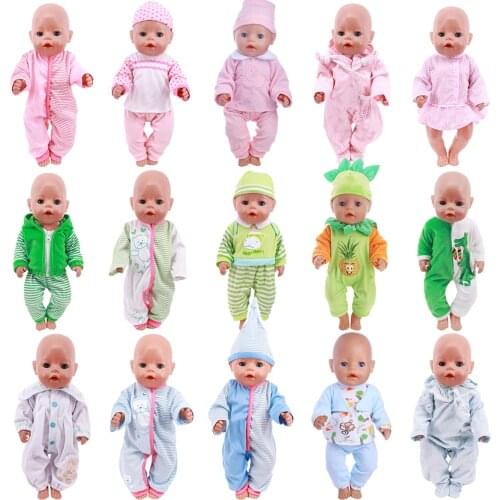Doll Clothes Pajama Cute Hooded Outfit Jacket For 43Cm New Born Baby Reborn Doll Accessories Our Generation Gift Girls ToysBebe