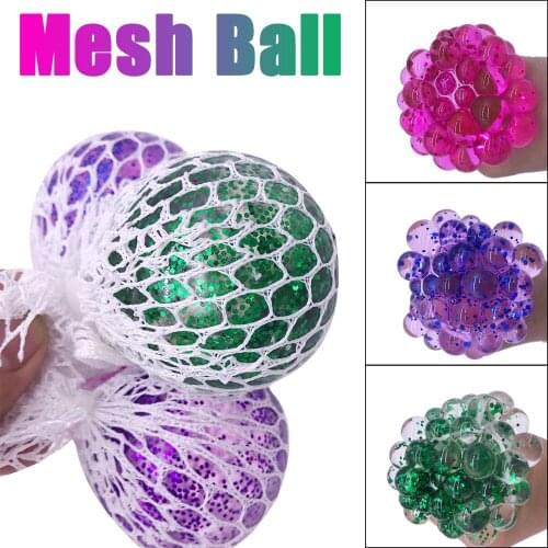Rainbow Stress Ball Squeeze Toys With Colored Dna Beads Adult Stress Relief Ball 50ml Anti-stress Decompression Stress Reliever