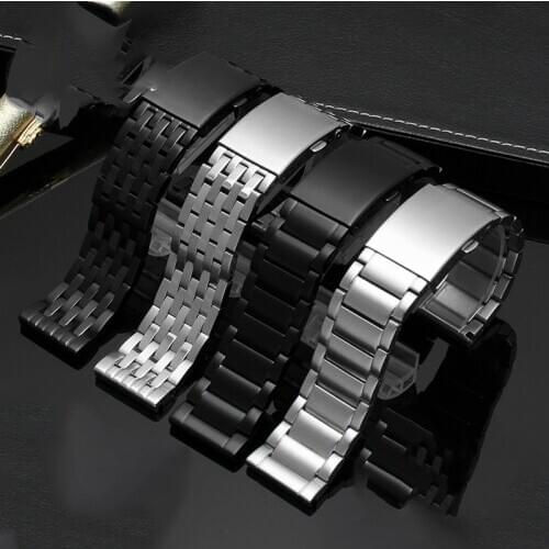 Black Stainless Steel Strap Bracelet 22mm 24mm 26mm 28mm 30mm for Diesel For MenDZ4316 DZ7395 DZ7305 Solid Metal Watch Band
