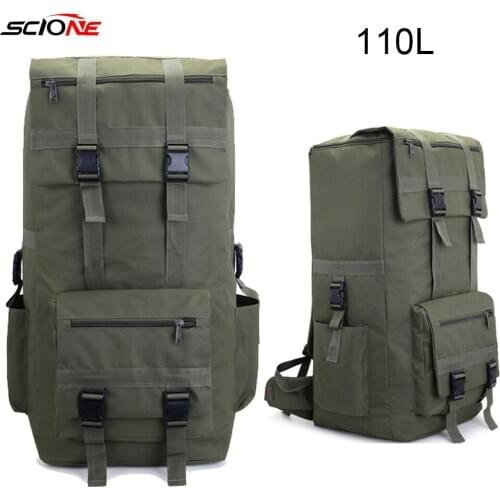 110L Outdoor Mountaineering Backpack Large Capacity Climbing Trekking Mountaineering Hiking Camping Backpack Travel Bags XA212G