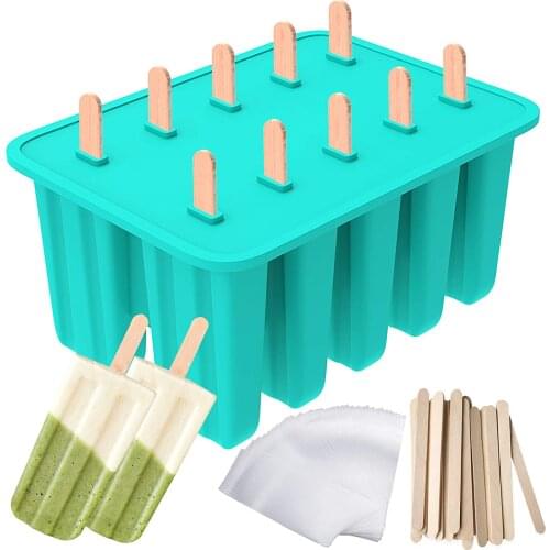 Silicone Ice Cream Mold for Kitchen Ice Cube Tray Home Kitchen Multifunctional Non-stick Baking Mold Freezer Fruit Juice Ice Pop