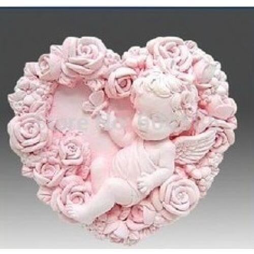 Rose Angel S0156 Craft Art Silicone Soap mold Craft Molds DIY Handmade soap molds