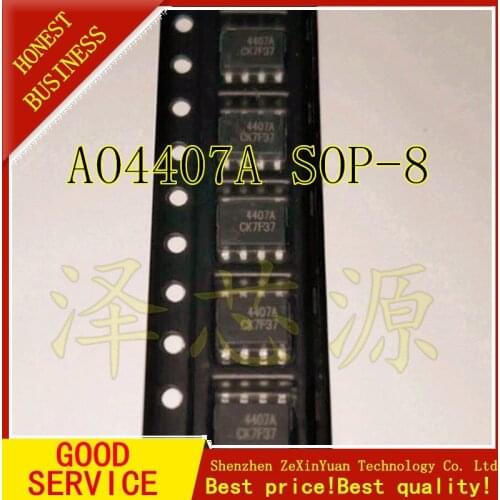 100pcs/lot New AO4407A 4407A P-Channel Enhancement Mode Field Effect Transistor AO4407 SOP-8