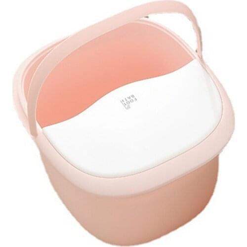 Hand-Held Foot Bath Bucket with Lid, Plastic Foot Bath Bucket, Household Foot Bath Bucket, Massage Foot Bath