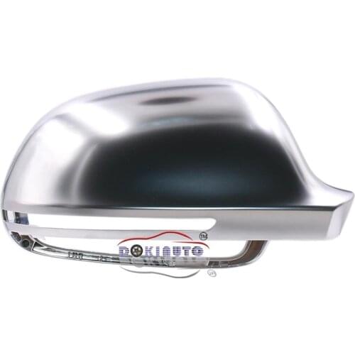 Within Side Assist Hole For Audi A3 S3 8X 08 A4 S4 B8 S5 A5 S6 A6 Q3 matt chrome Silver mirror case rearview mirror cover shell