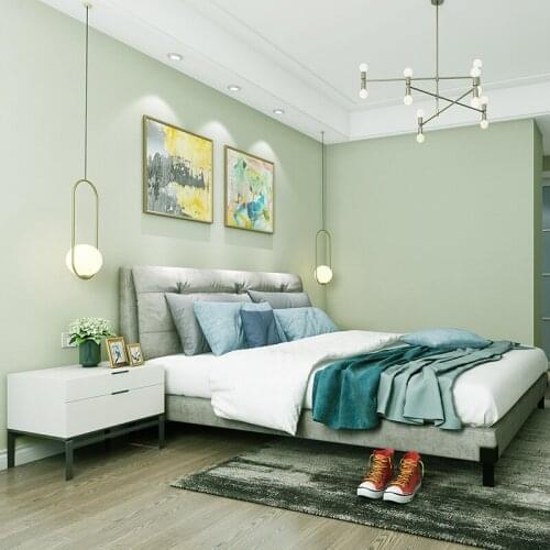 [Waterproof and antifouling] Turquoise Light green dark green wallpaper modern simple non-woven silk wallpaper plain wild