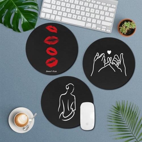 Waterproof Non-Slip Leather Desktop Mouse Pad Stylish Simplicity and Round Shape Mouse Mat for MacBook Xiaomi Lenovo