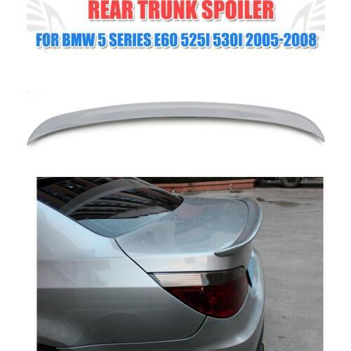 Rear Trunk Boot Lip Spoiler carbon fiber for BMW 5 Series E60 525i 530i 2005-2008 spoiler FRP Unpainted Gray Primer