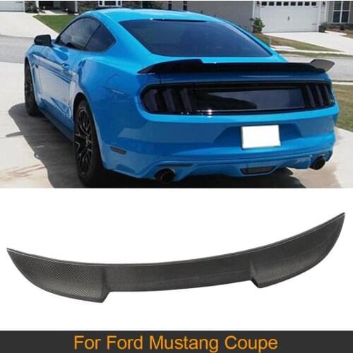For Mustang Car Rear Trunk Spoiler Wing for Ford Mustang Coupe 2015 - 2019 Rear Spoiler Boot Lip Wing Carbon Fiber