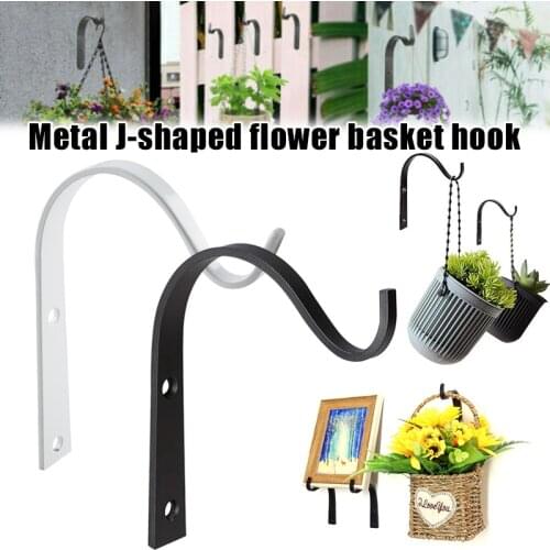 1/2/4pcs Hanging Basket Brackets Metal Strong Outdoor Wall Garden Hooks Powerful Multifunction Garden Housekeeper