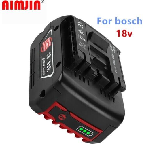 100%Original18V 6.0/8.0/10ah Rechargeable Lithium Ion Battery for Bosch 18V 6.0A Backup Battery Portable Replacement BAT609