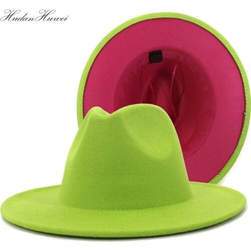 2021 European American Fashion Patchwork color matching hats men women flat-brimmed jazz hats new woolen hats