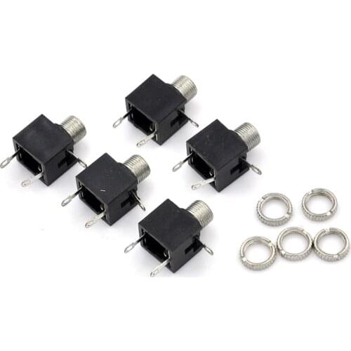 3.5mm Female Audio Connector 3 Pin DIP Headphone Jack Socket Mono Channel Double Track Socket Single sonic jack Socket 5pcs/lot