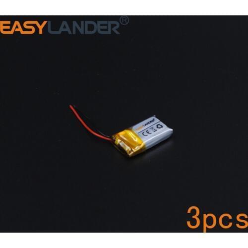 3pcs 3.7V 60mAh Polymer Li-ion Battery For bluetooth headset Bracelet Wrist Watch pen PSP PDA MP3/MP4/Game Player mouse 401015