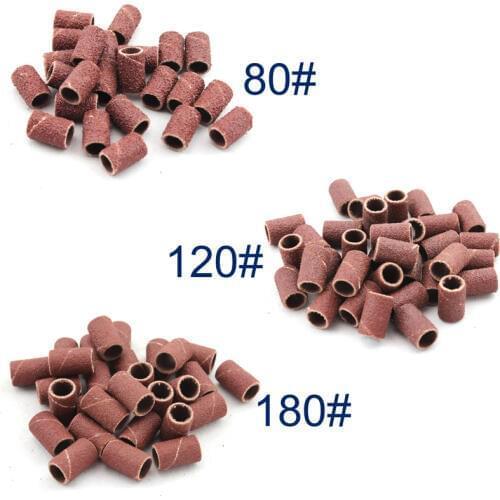 30pcs/pack Nail art Sanding Bands for Manicure Pedicure Nail Drill Machine 80# 120# 180# Each Size 10pcs nail tools