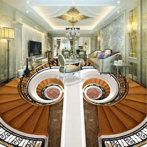 Beibehang Custom 3d floor turntable living room 3D floor tiles wallpaper decorative painting