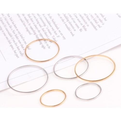 6pcs Diy Handmade Accessories Geometric Round Earring Pendant Diy Jewelry Materials Gold Copper Metal Pure 0cm A2001 Plated