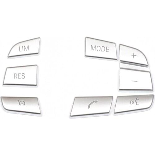 7Pcs Car Steering Wheel Button Switch Cover Trim Stickers for 1 2 3 4 5 7 Series GT3 GT5 X3 X5 X6 F10 F20 F30 E70