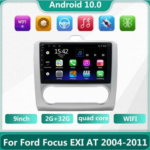 9 inch Android 10.0 Car Radio Dvd Player For ford focus EXI AT 2 3 Mk2 2004 2005 2006 2007 -2011 2Din GPS Multimedia Player