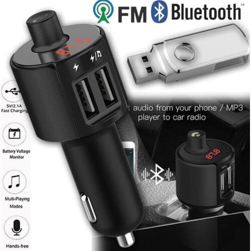 Wireless Bluetooth Car MP3 Player Music Audio Receiver USB FM Adapter Car Car Kit Transmitter Charger Handsfree V3O7 Blueto A0Q5