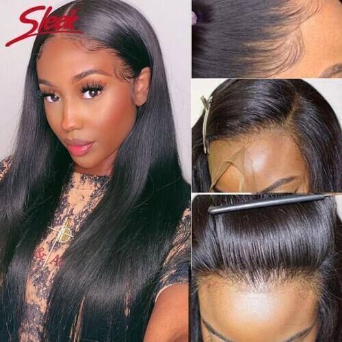 Brazilian Remy Lace Frontal Human Hair Wigs Straight Lace Front Wigs 360 Lace Wig Human Hair Pre Plucked Smooth Wig Lace Frontal