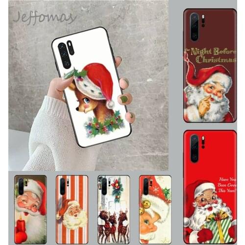 Merry Christmas santa claus Vintage art Phone Case For Huawei honor Mate P 9 10 20 30 40 Pro 10i 7 8 a x Lite nova 5t