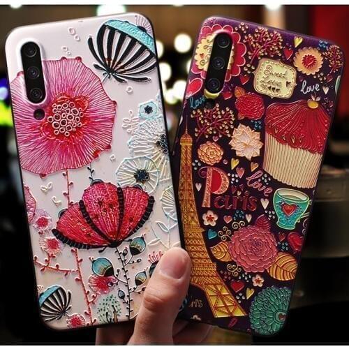 3D Relief Floral Phone Case For Xiaomi RedmI Note 9S Case TPU Silicon Cover for Xiaomi xiomi Redmi Note 9S 9 S Pro MAX Case Capa