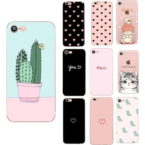Heart Print Coque For Iphone 7Plus Cases Cover Soft Funda For iphone 6 S 6S 7 8 Plus X XS 5 5S SE Cases Phone accesories capinha