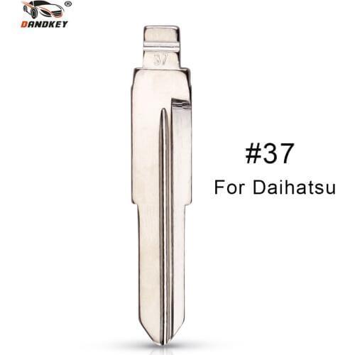 Dandkey 10pcs/lot No.37 Metal Blank Uncut Flip KD Remote Key Blade Type #37 For DAIHATSU Xenia Faw DLX Fob Replacement