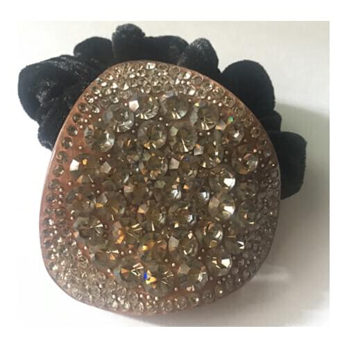 Retro Flower Elastic Hair Rope Ties - Rhinestone Hair Jewelry for Women Lady Classic Hair Accessory Ornament Tiara Wedding Party