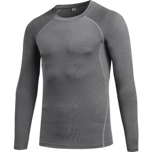 Mens Gym Fitness Long Sleeve Rashguard Jogging T Shirt Men Bodybuilding Dry Fit Compression Running Shirts Crossfit Workout Tops