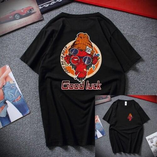 Japanese Harajuku Style Men T Shirt Hip-hop monkeys smoke High Quality Summer T-shirt Tops Tees Europe Size XS-XXL