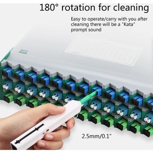 H7JA One-Click Cleaning Tool Fiber Optic Connector Cleaner Pen Cleans 2.5mm SC/FC Ferrules Push Type With 800+ Cleanings